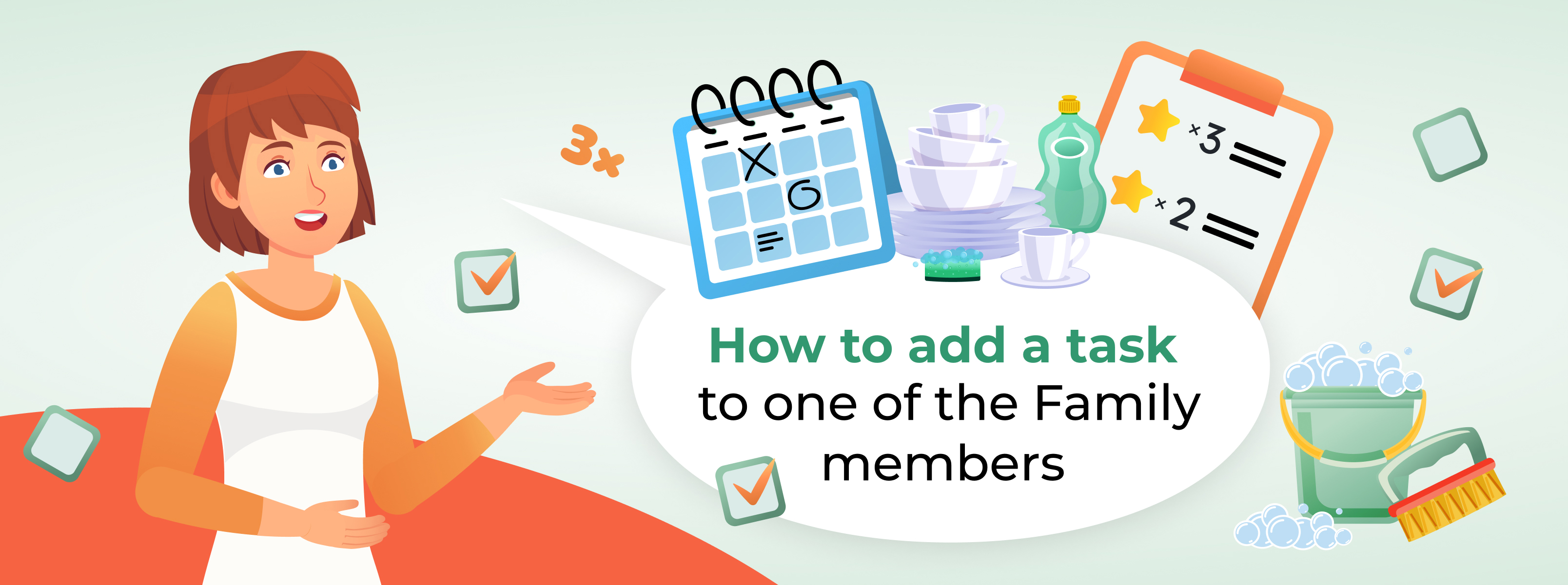 How to add a task in Famoty to one of the Family members?